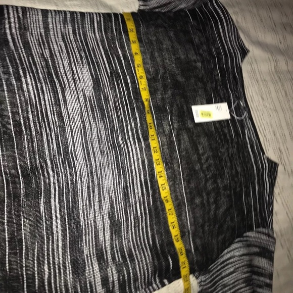 EILEEN FISHER BLACK ILLUSION ORGANIC LINEN MESH BATEAU NECK TOP Sz  S/P $218 NWT - Picture 4 of 9